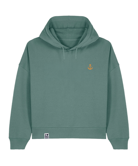 Unser Klassiker - Damen Premium Hoodie | Bio-Baumwolle | Edler Stick