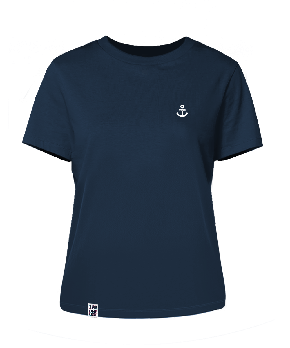 Unser Klassiker  - Damen Premium Shirt | Bio- Baumwolle | Edler Stick