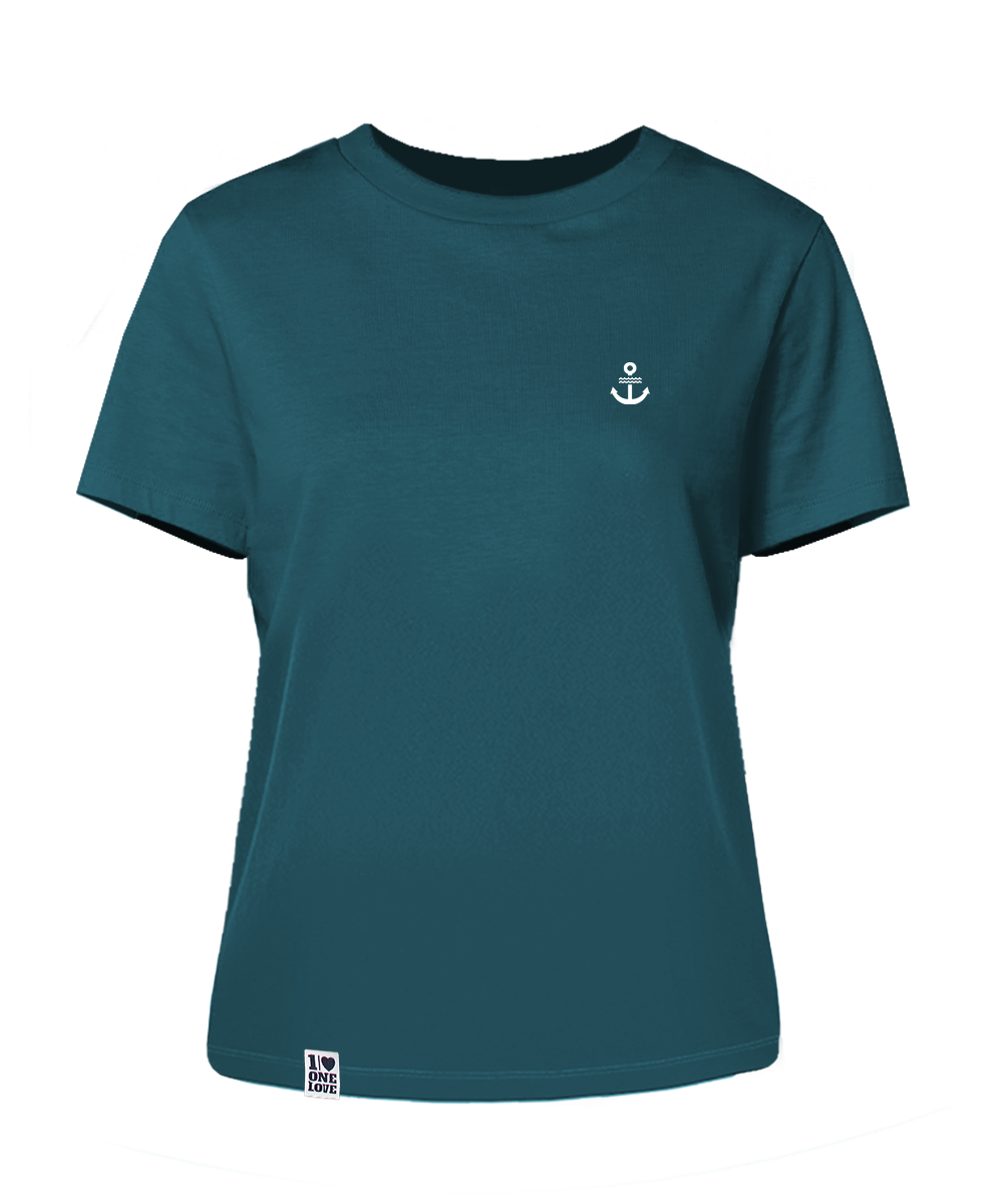 Unser Klassiker  - Damen Premium Shirt | Bio- Baumwolle | Edler Stick