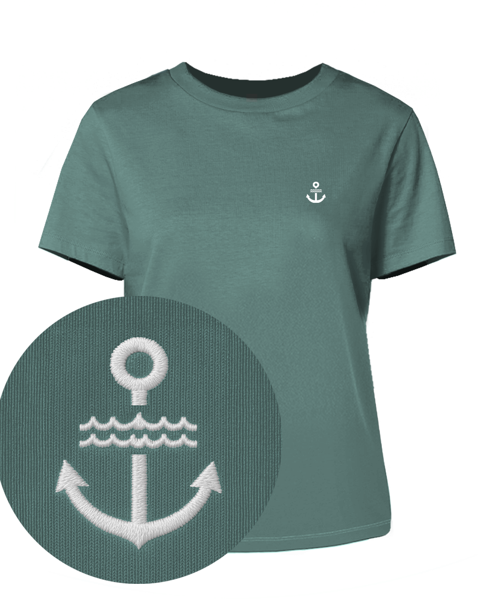 Unser Klassiker - Damen Premium Shirt | Bio- Baumwolle | Edler Stick