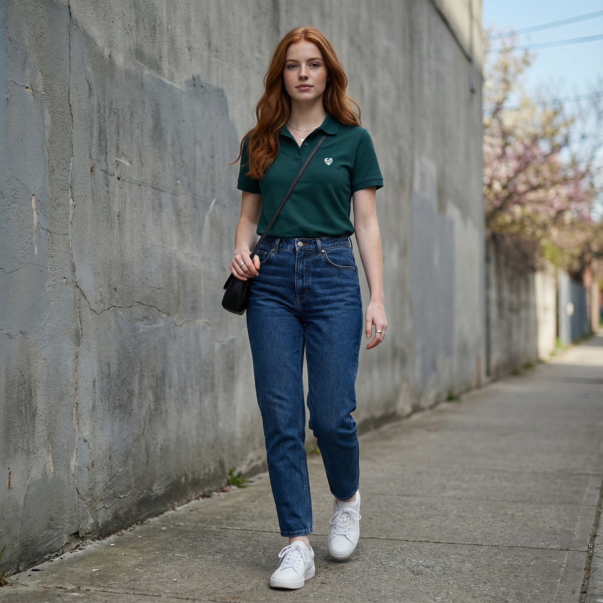 Wellenherz - Unisex Poloshirt | 100% Bio-Baumwolle | Edler Stick