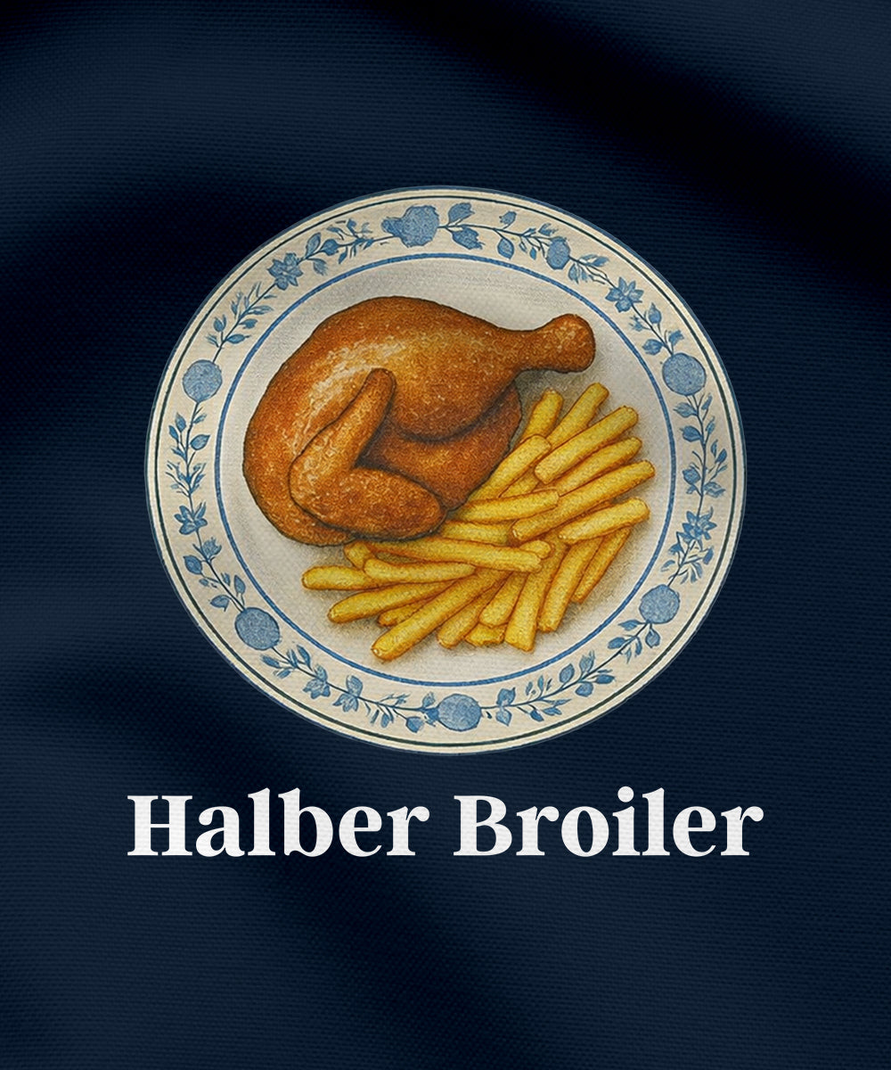 Halber Broiler - Unisex Sweater | Bio-Baumwolle | 100% Omas Küche