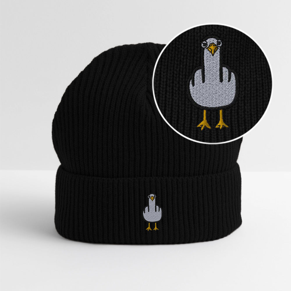 F**k You Möwe Stick - Unisex Bio FISHERMAN BEANIE
