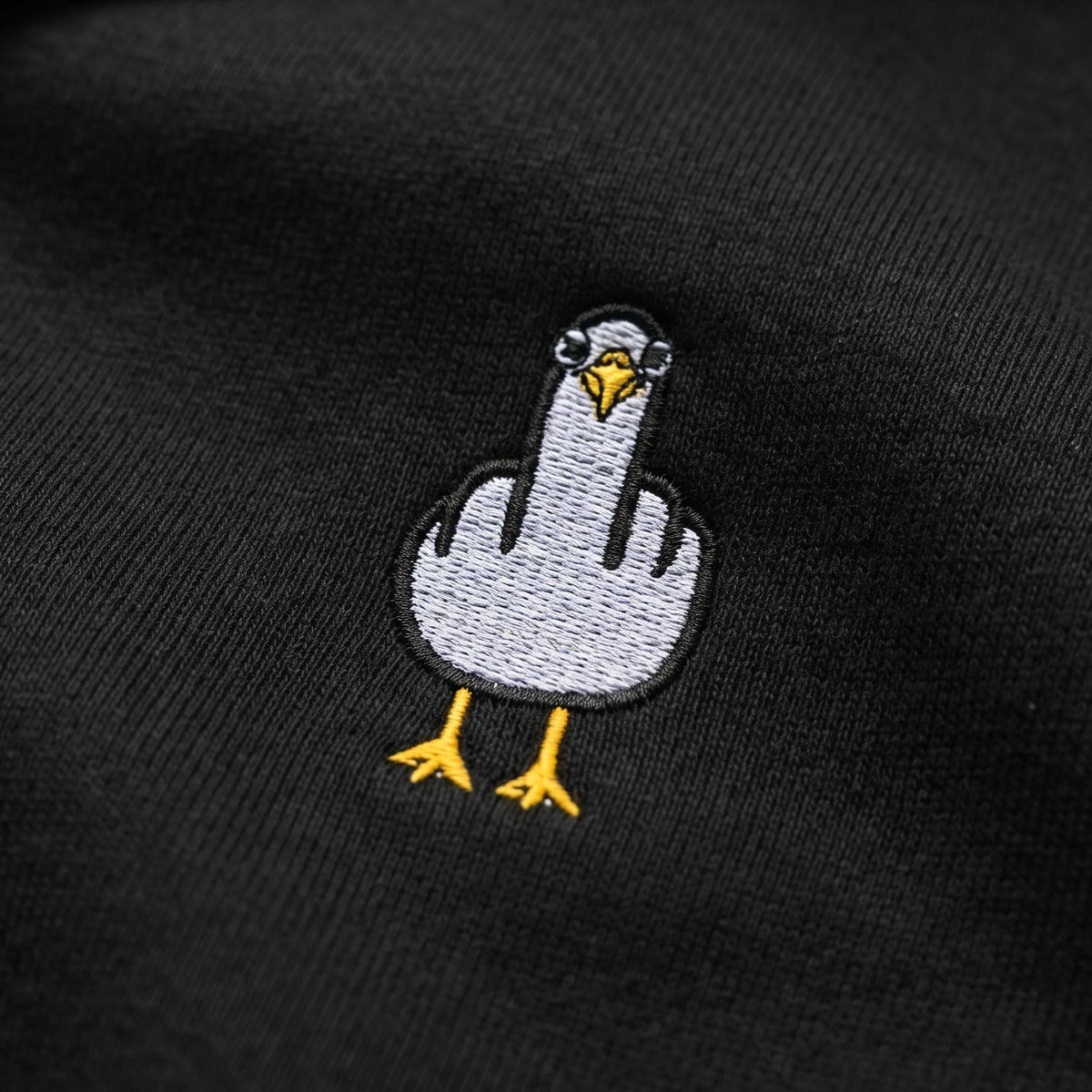 F**k You Möwe Stick - Relaxed Unisex Organic Half Zip Pullover