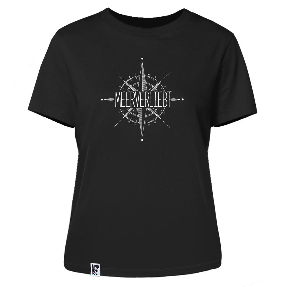 Meerverliebt Kompass - Damen Shirt | 100% Bio-Baumwolle