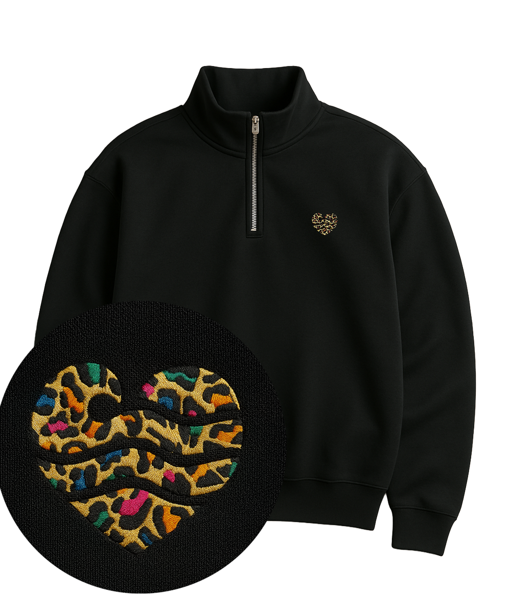 Leo-Wellenherz - Unisex Premium Zipper | 100% Bio-Baumwolle