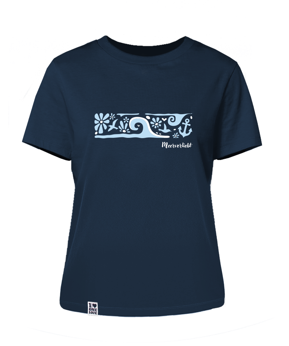 Meerverliebt Welle - Damen Premium Shirt | 100% Bio-Baumwolle