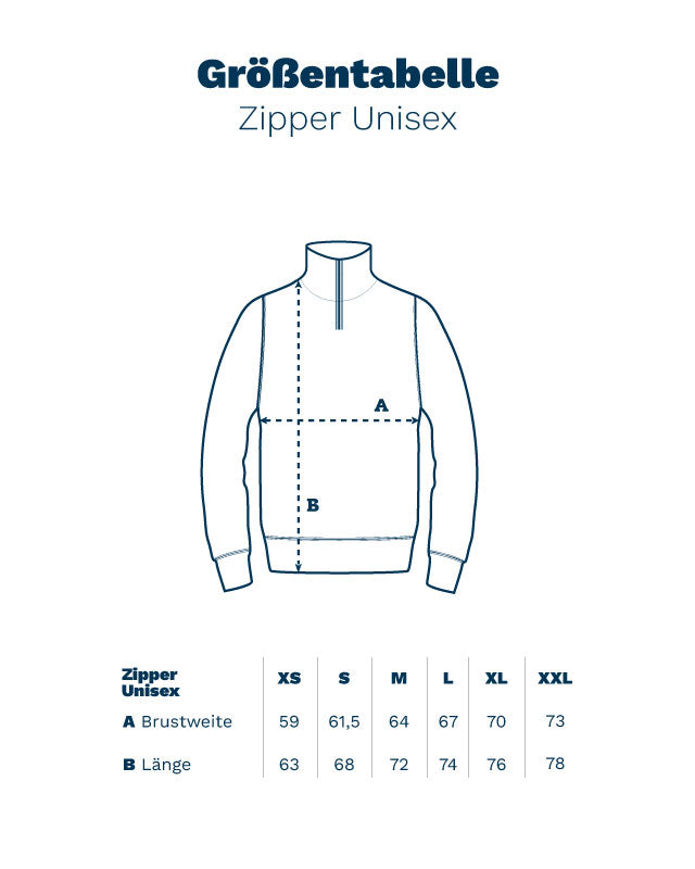 Moin Stick - Unisex Premium Zipper | 100% Bio-Baumwolle | Edler Stick