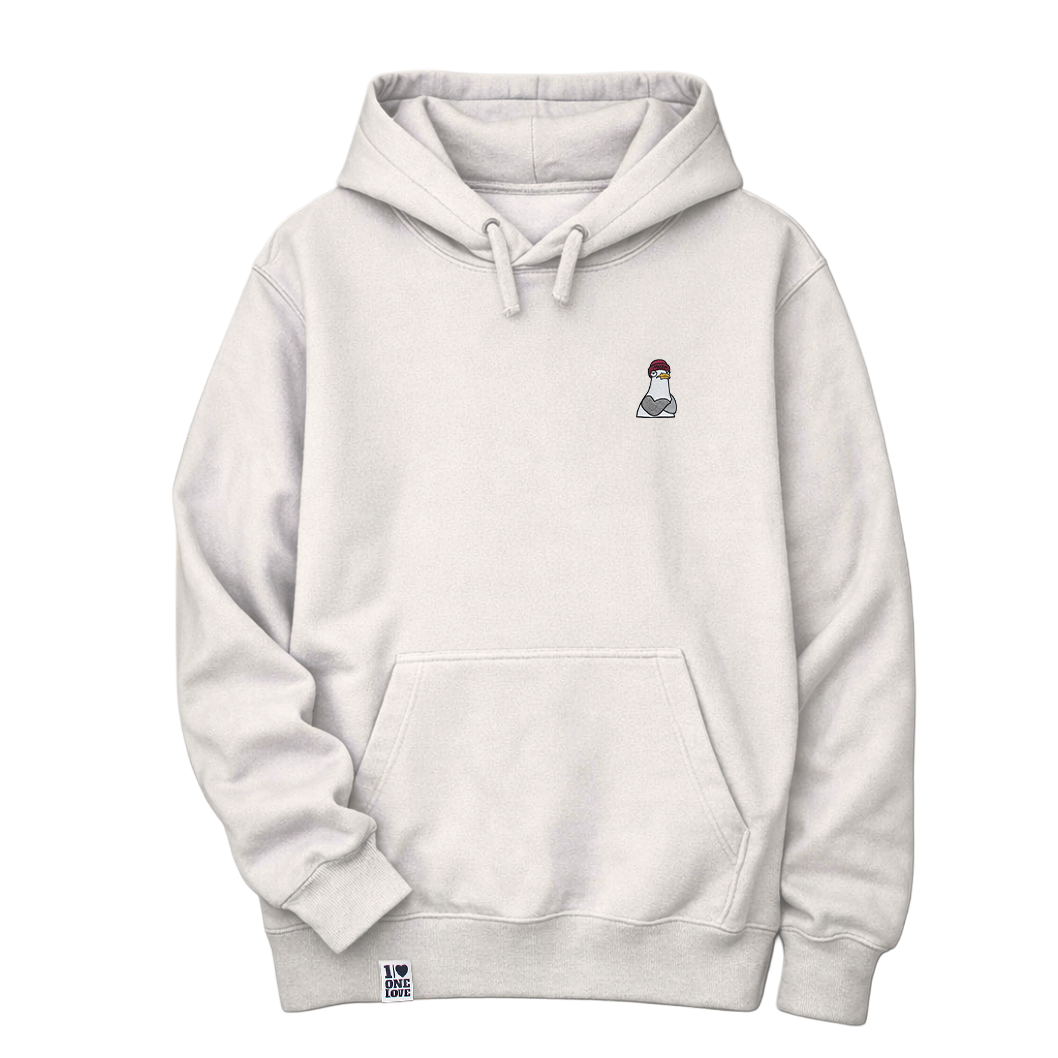 Moin Möwe - Unisex Premium Hoodie | Bio-Baumwolle | Edler Stick