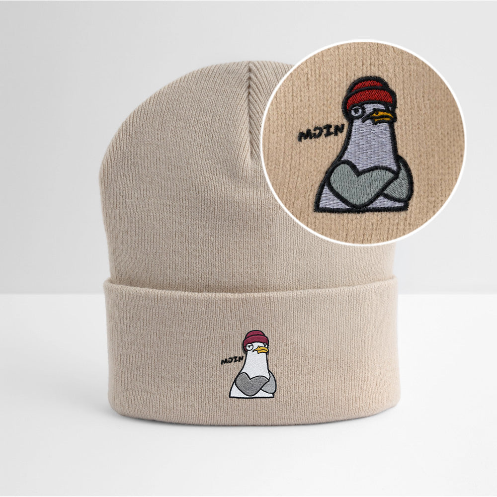 Moin Seagull - Embroidered Winter Beanie