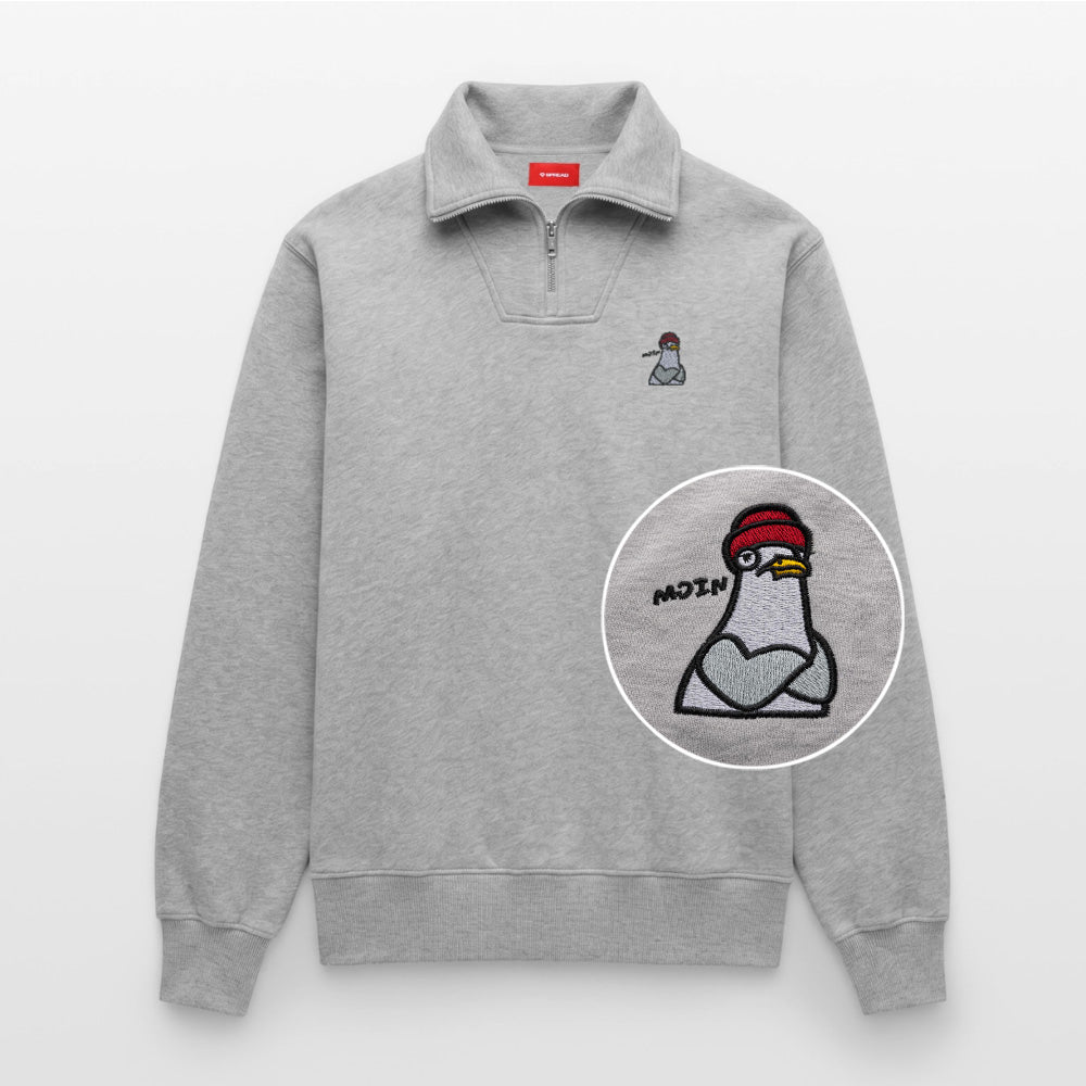 Moin Möwe Stick - Relaxed Unisex Organic Half Zip Pullover