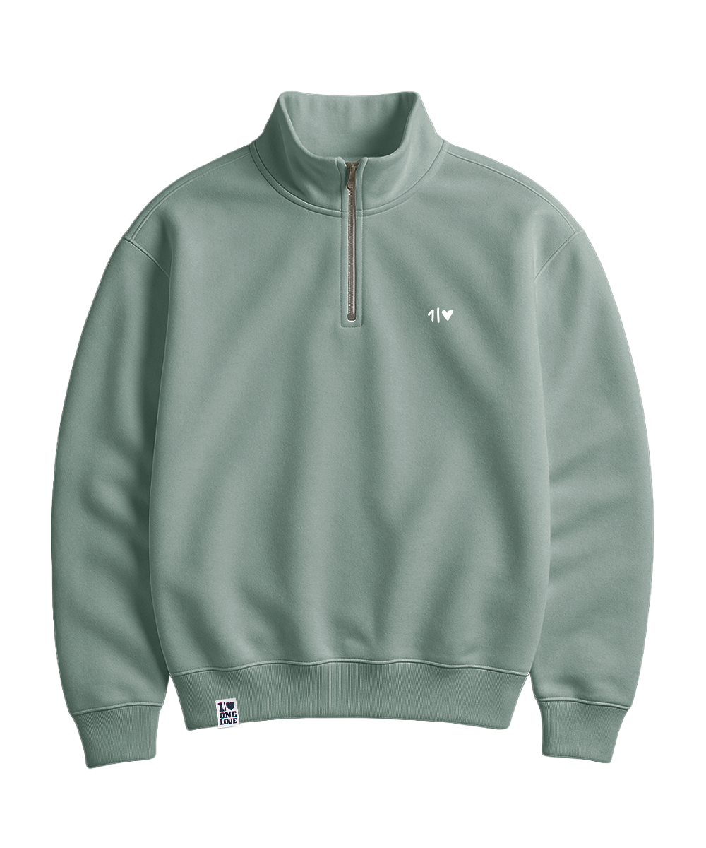 ONELOVE - Unisex Premium Zipper | 100% Bio-Baumwolle | Edler Stick