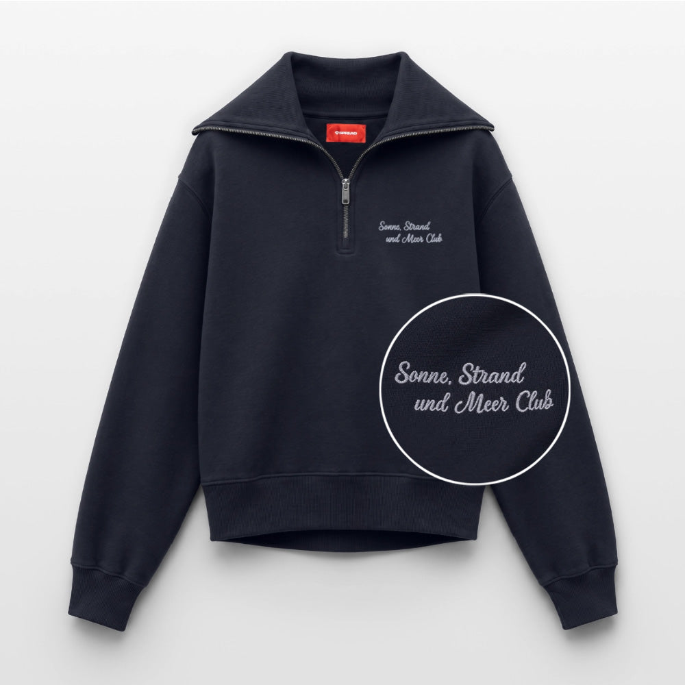 Sonne, Strand & Meer Club Stick - Relaxed Frauen Half Zip Pullover