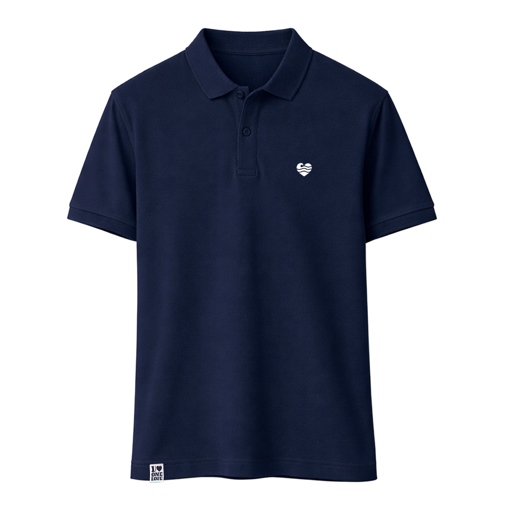 Wellenherz - Unisex Poloshirt | 100% Bio-Baumwolle | Edler Stick