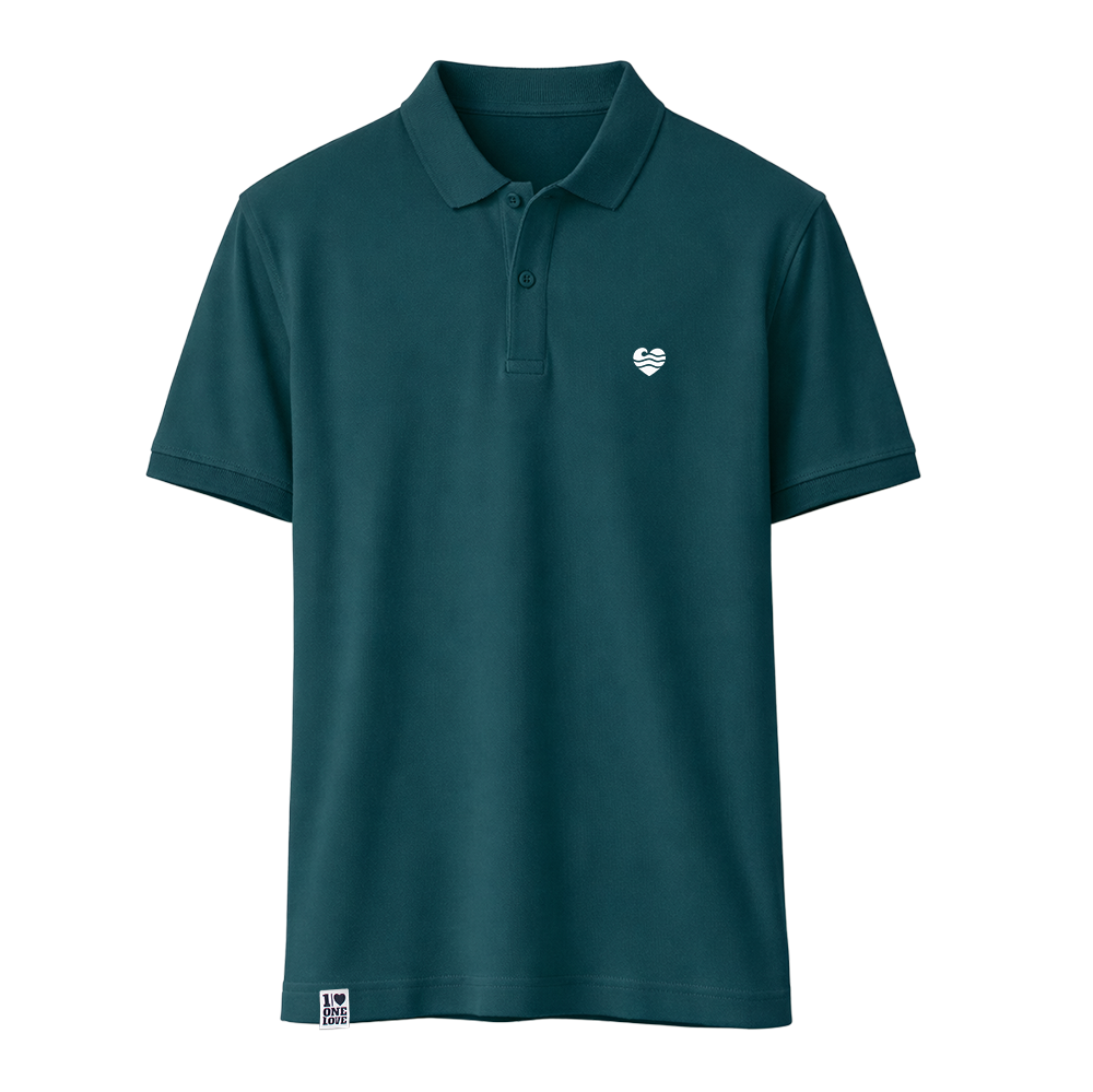 Wellenherz - Unisex Poloshirt | 100% Bio-Baumwolle | Edler Stick