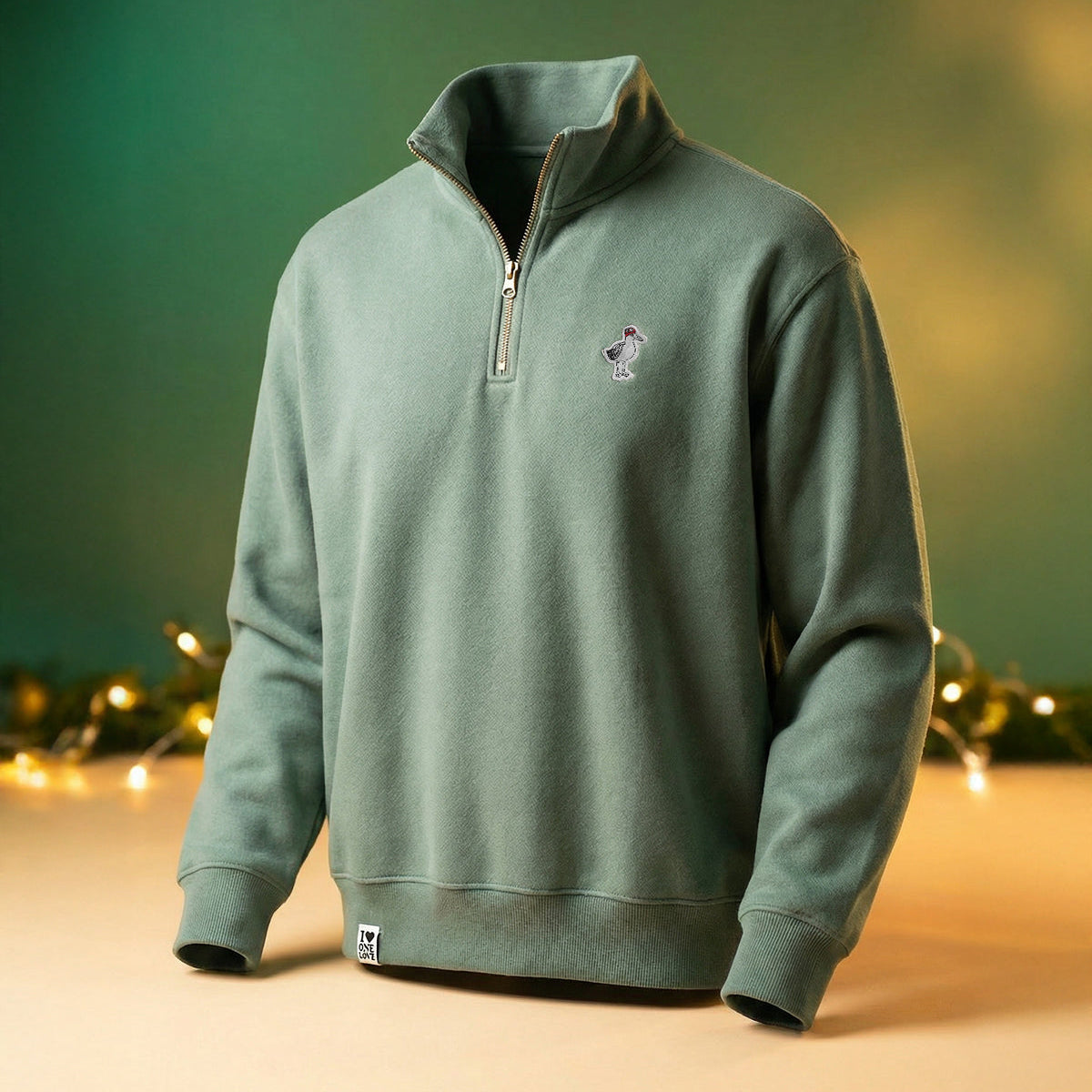 Hauk - Unisex Premium Zipper | 100% Bio-Baumwolle | Edler Stick