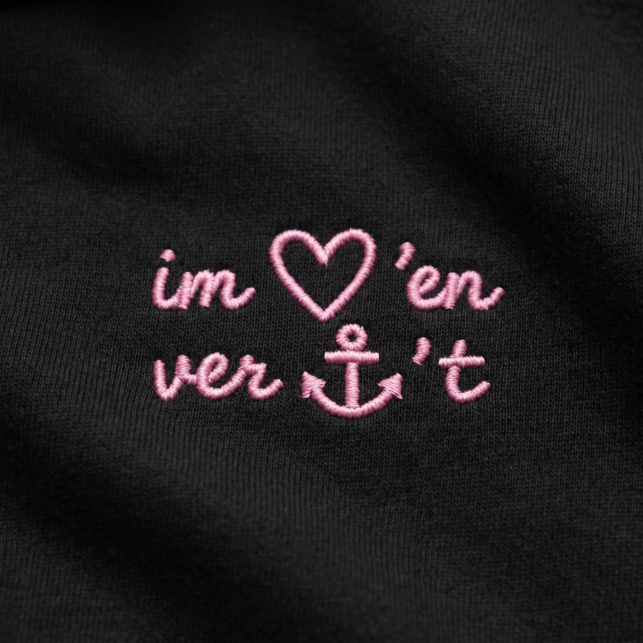 Im Herzen verankert Stick - Cropped Oversized Heavyweight Frauen Hoodie