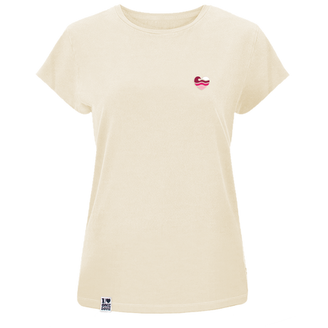 Wellenherz -  Damen Shirt | 100% Bio-Baumwolle | Edler Stick