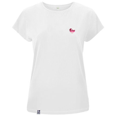 Wellenherz -  Damen Shirt | 100% Bio-Baumwolle | Edler Stick