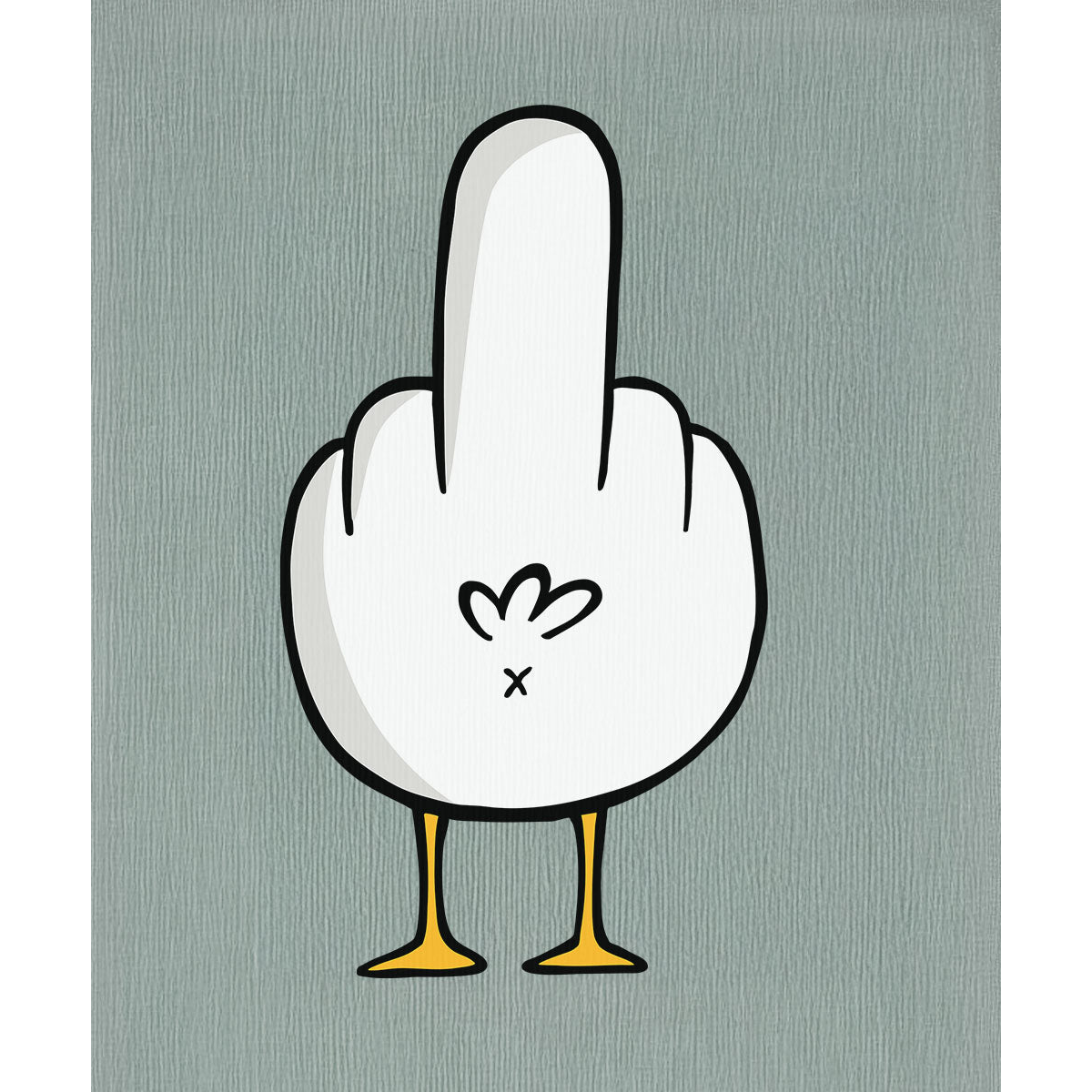 Fuck You Möwe - Herren Shirt | 100% Bio-Baumwolle | Backprint