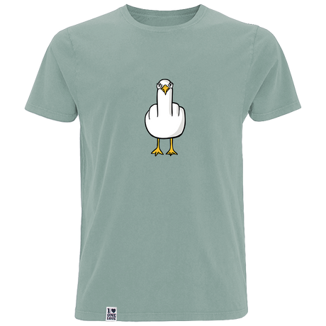 Fuck You Möwe - Herren Shirt | 100% Bio-Baumwolle | Backprint