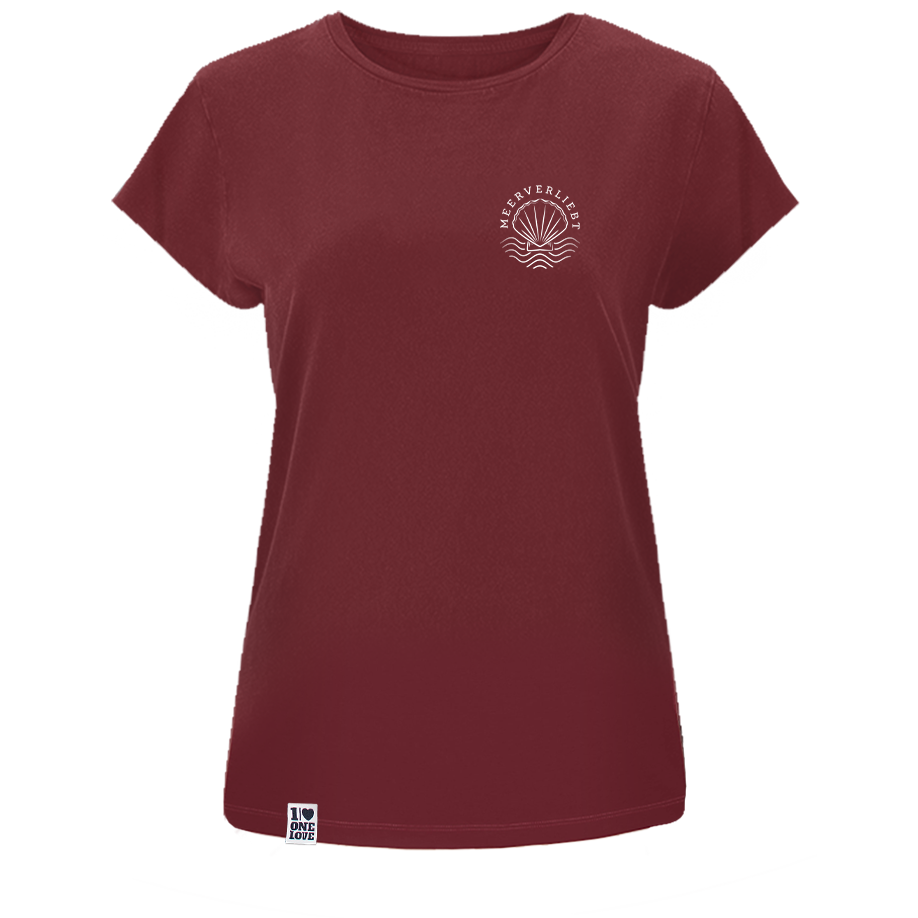 Muscheln -  Damen Shirt | 100% Bio-Baumwolle | Edler Stick