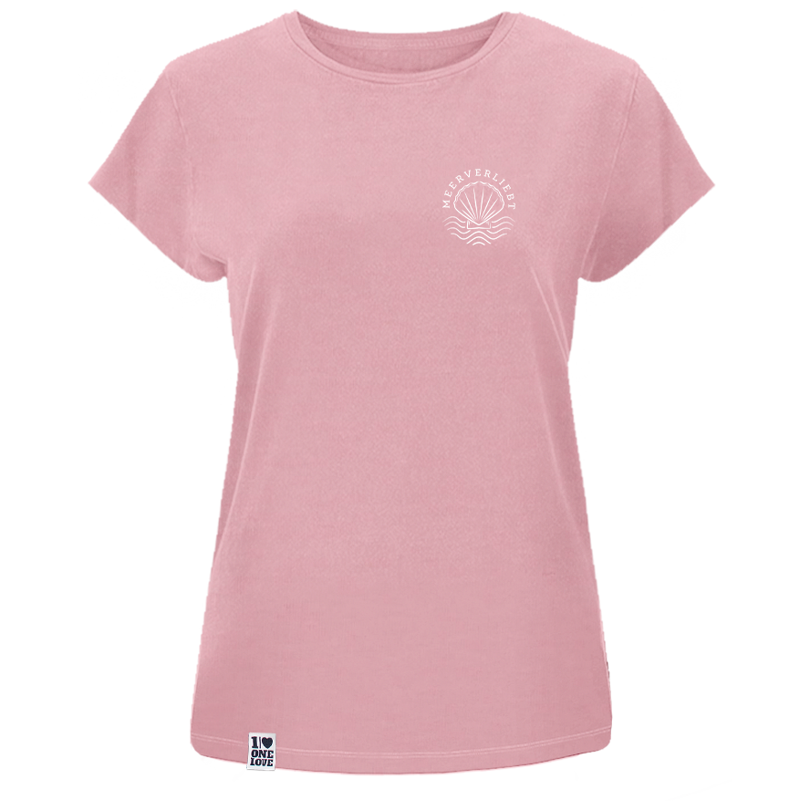 Muscheln -  Damen Shirt | 100% Bio-Baumwolle | Edler Stick