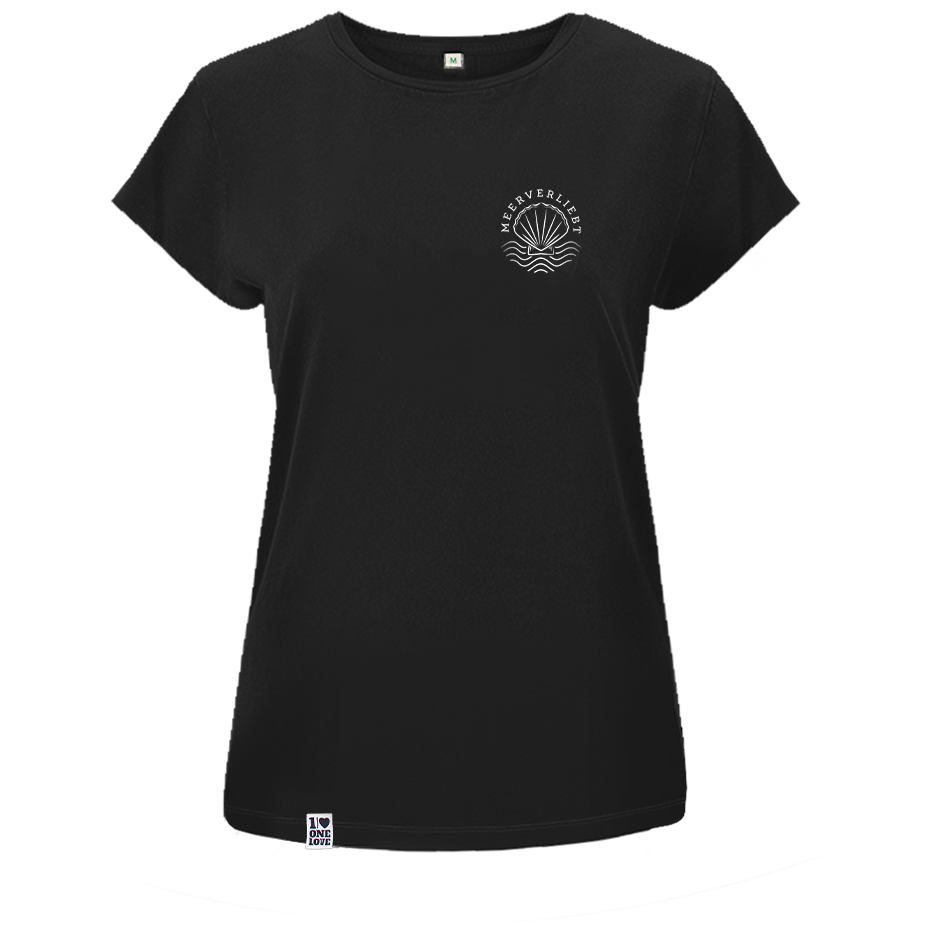 Muscheln -  Damen Shirt | 100% Bio-Baumwolle | Edler Stick
