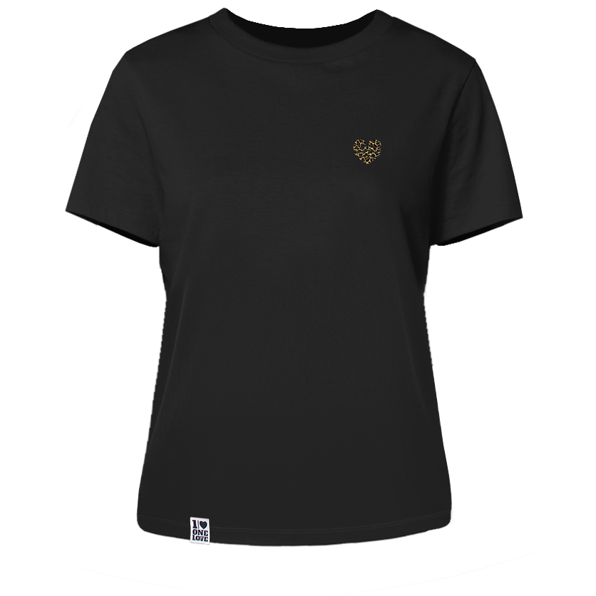 Wellenherz "Leo" – Damen Shirt | 100% Bio-Baumwolle | Edler Stick