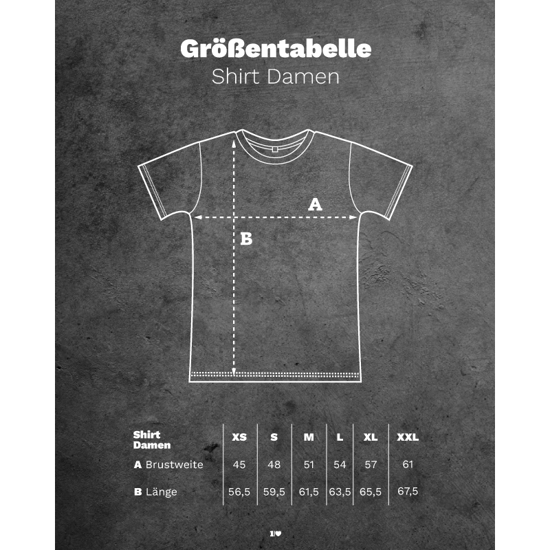 Wellenherz – Damen Shirt | 100% Bio-Baumwolle | Edler Stick