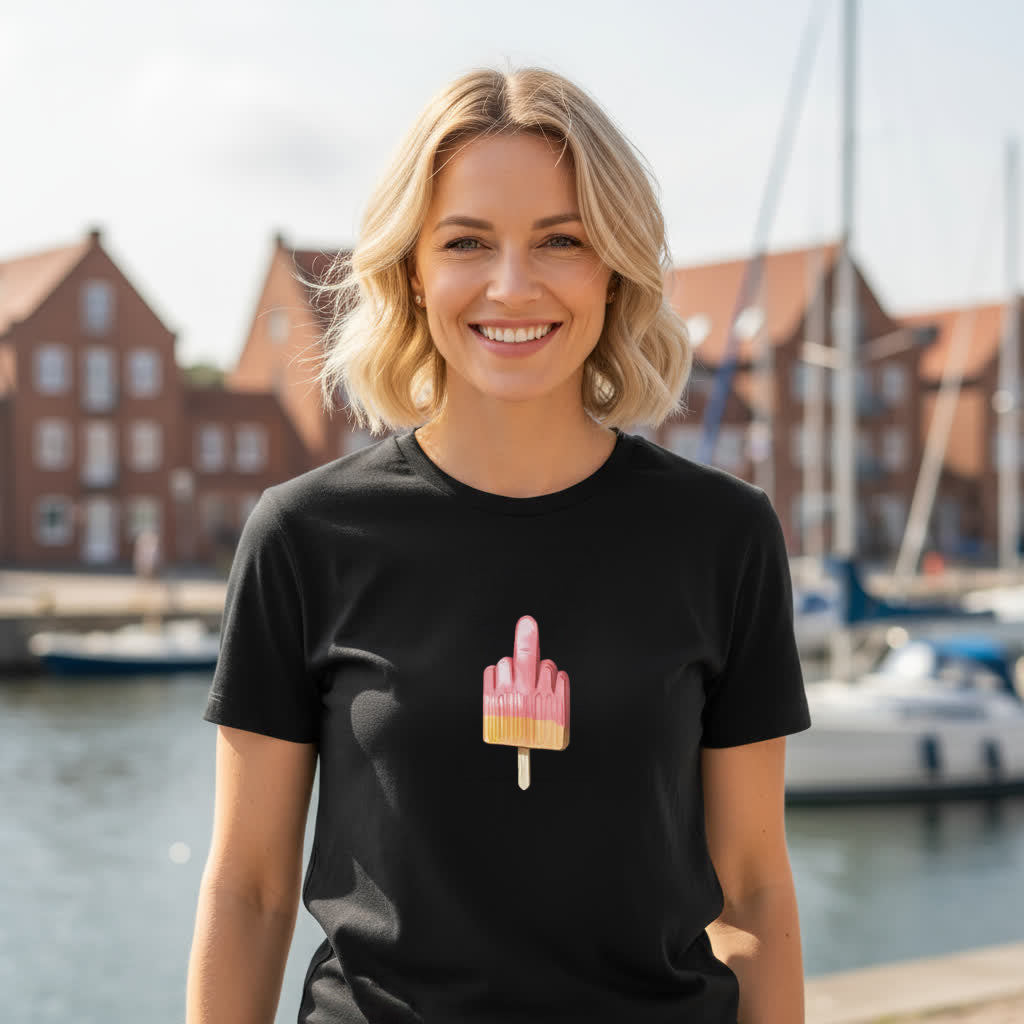 Mittelfinger Eis - Damen Shirt | 100% Bio-Baumwolle