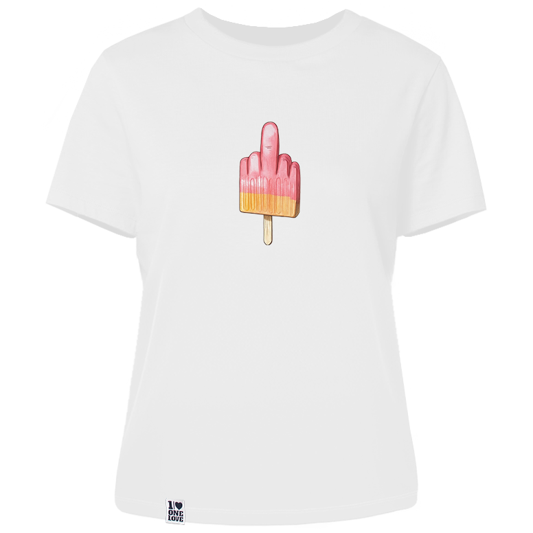 Mittelfinger Eis - Damen Shirt | 100% Bio-Baumwolle