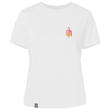 Mittelfinger Eis - Damen Shirt  | 100% Bio-Baumwolle