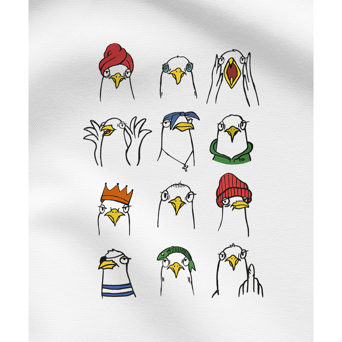 Maritimes Möwen - Herren Shirt | 100% Bio-Baumwolle