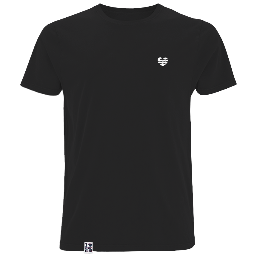 Wellenherz – HerrenShirt | 100% Bio-Baumwolle | Edler Stick