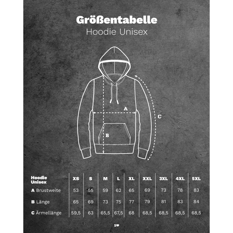 Wellenherz - Unisex Hoodie | 100% Bio-Baumwolle | Edler Stick