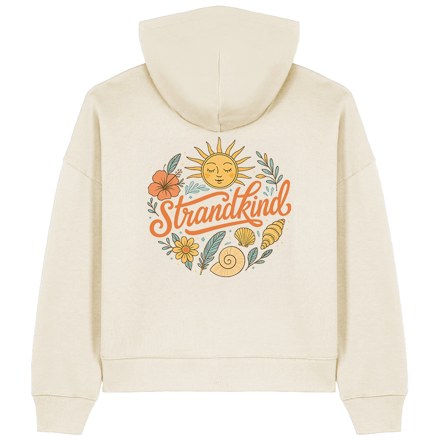 Strandkind Damen Hoodie Premium Bio-Baumwolle | Backprint