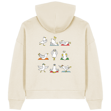 Yoga Möwen – Damen Hoodie | Bio-Baumwolle | Backprint