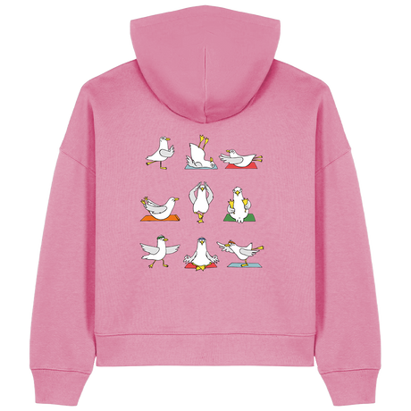 Yoga Möwen – Damen Hoodie | Bio-Baumwolle | Backprint