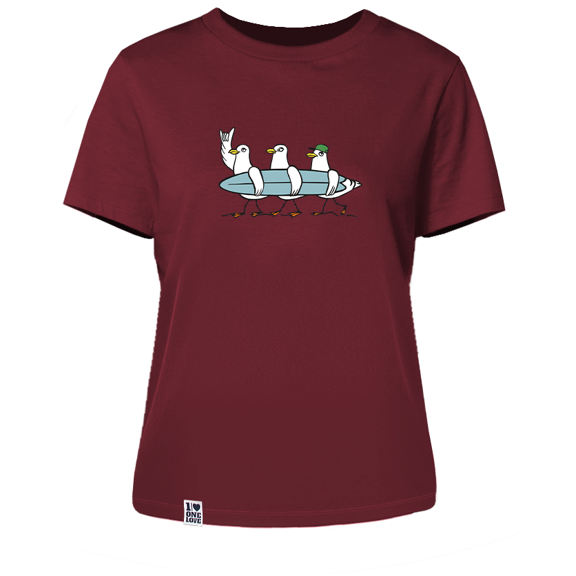 Surfermöwen - Damen Shirt | 100% Bio-Baumwolle