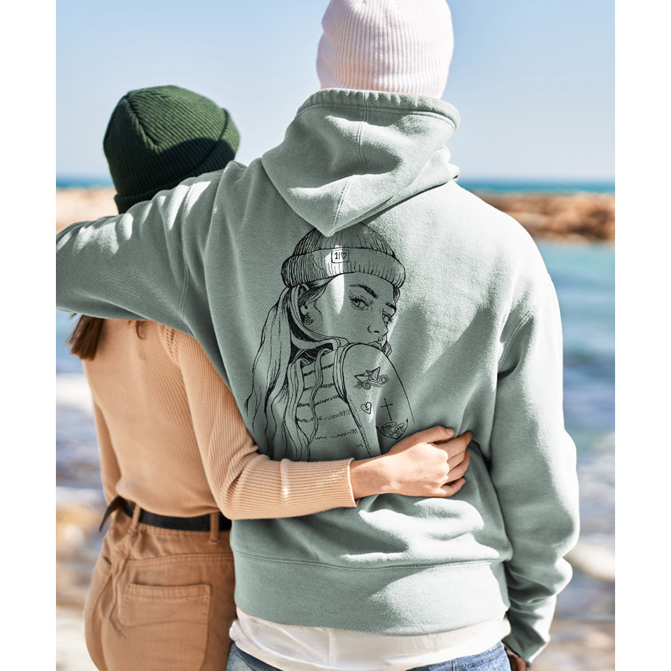 Skipperin Lucy – Unisex Hoodie | 100% Bio-Baumwolle | Backprint