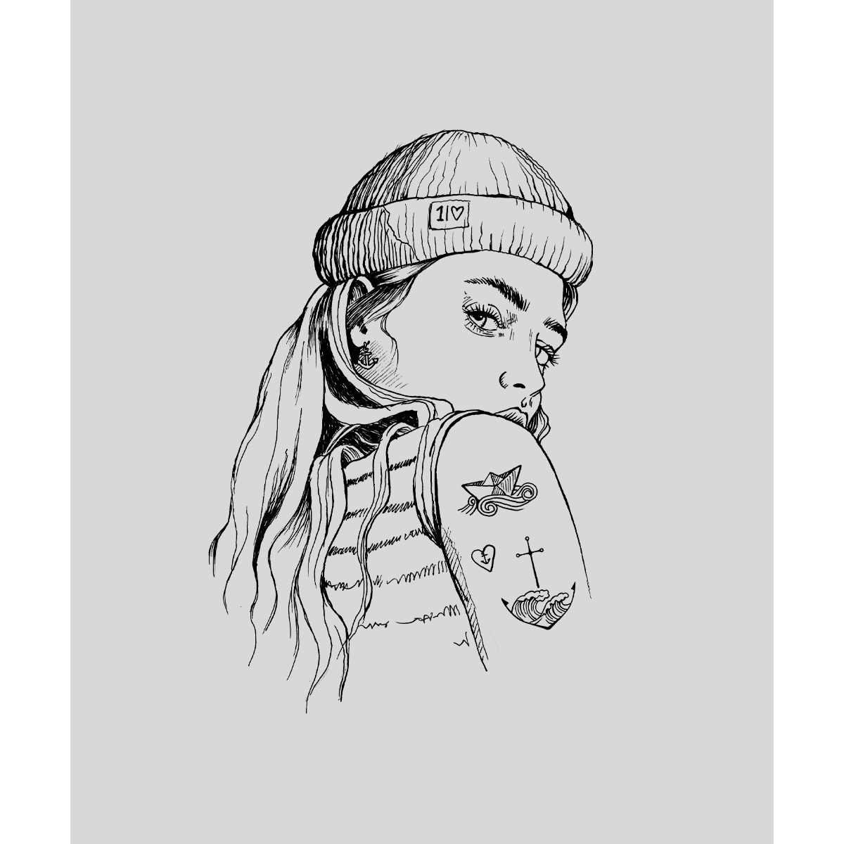 Skipperin Lucy – Unisex Hoodie | 100% Bio-Baumwolle | Backprint