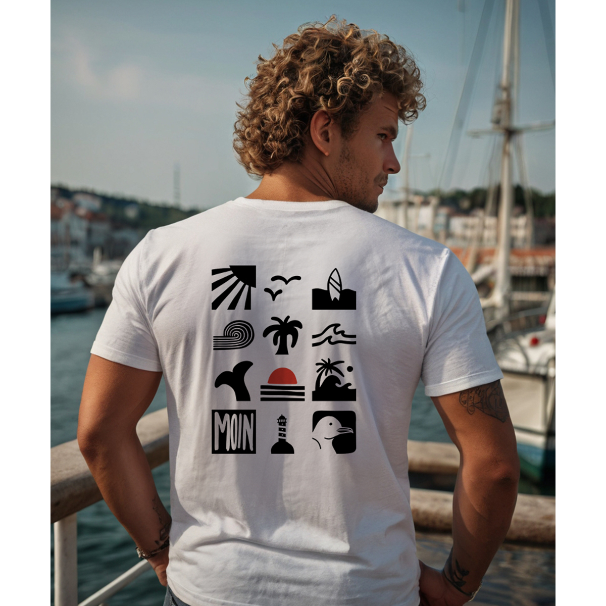 Meer in Sicht - Herren Shirt | 100% Bio-Baumwolle | Backprint