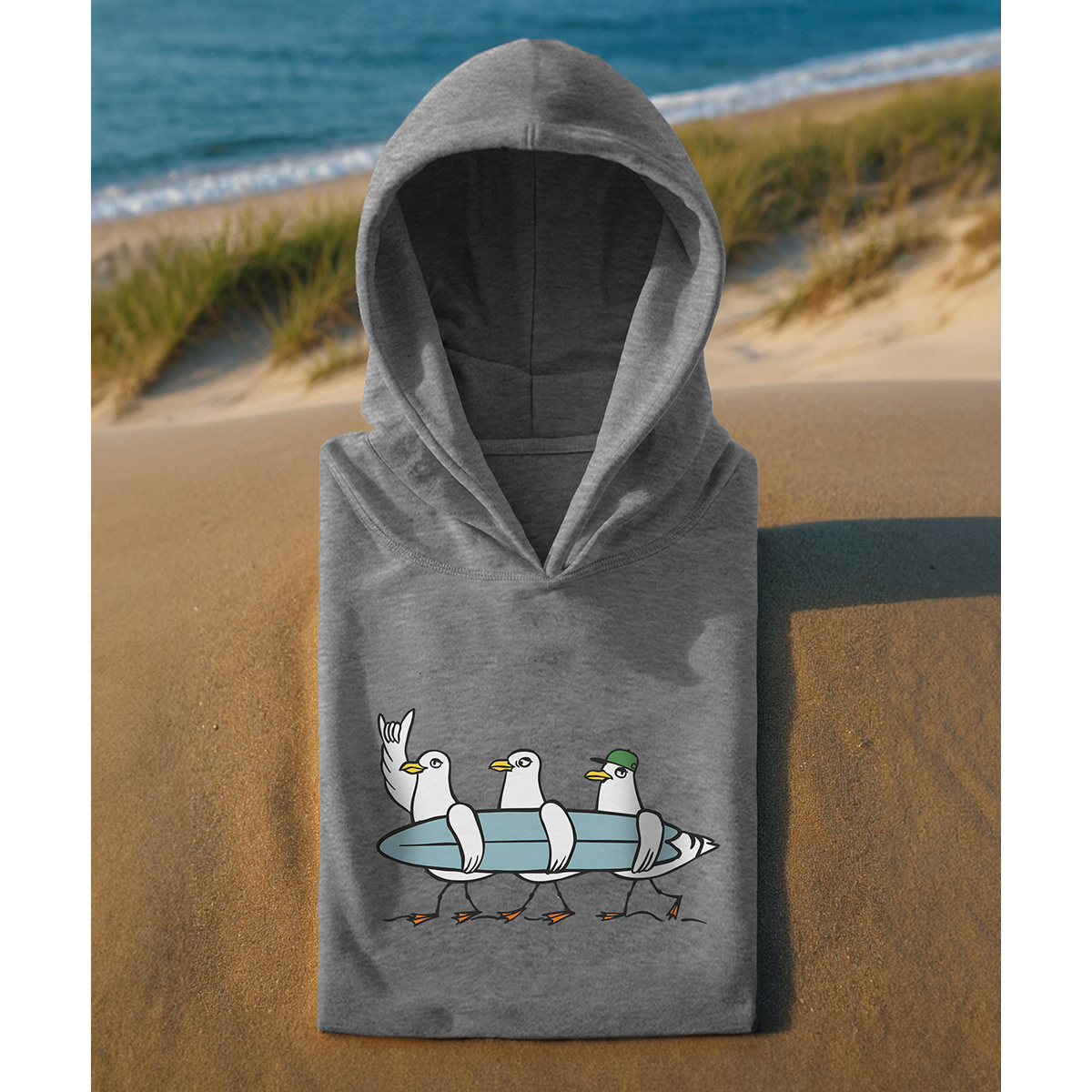 Surfermöwen – Unisex Hoodie | 100% Bio-Baumwolle