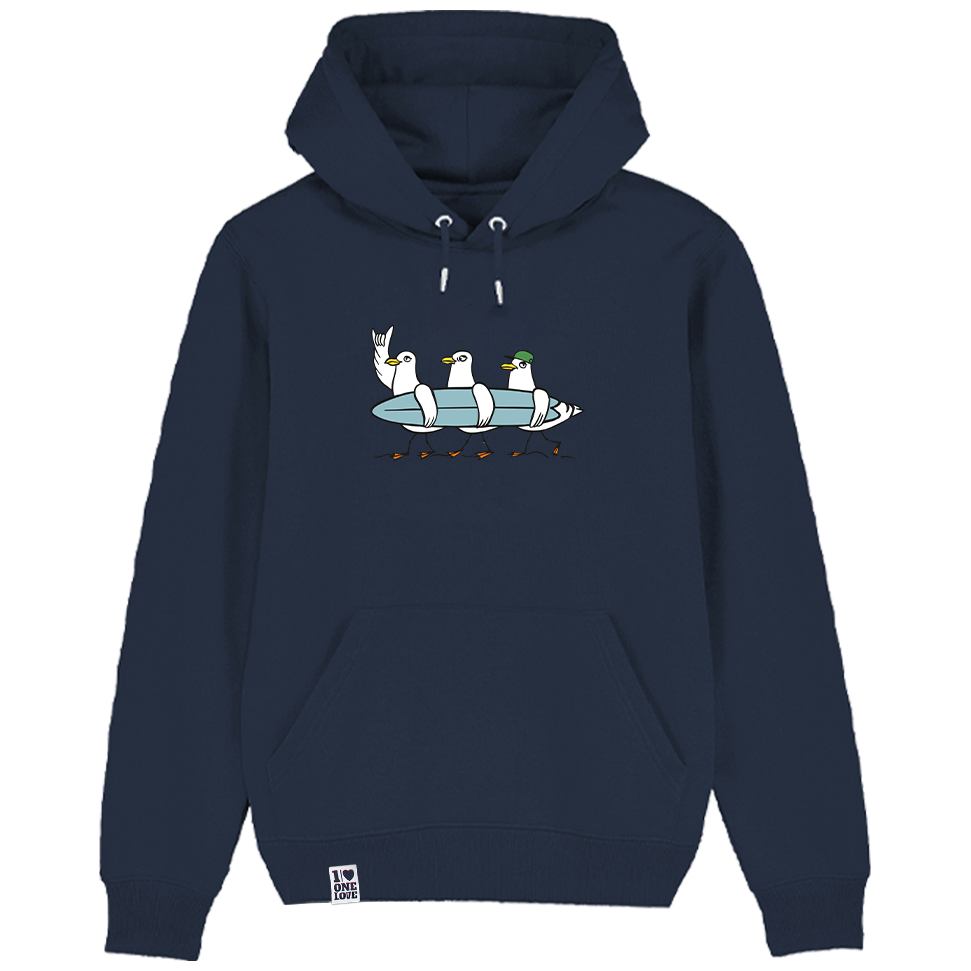 Surfermöwen – Unisex Hoodie | 100% Bio-Baumwolle