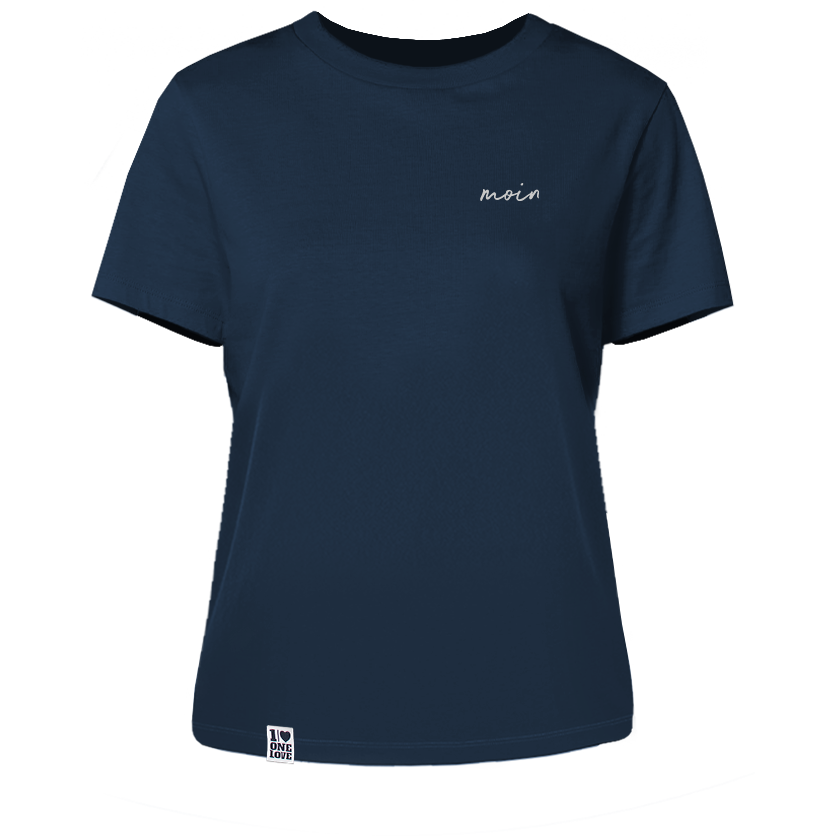 Meergruß – Damen Shirt | 100% Bio-Baumwolle | Edler Stick