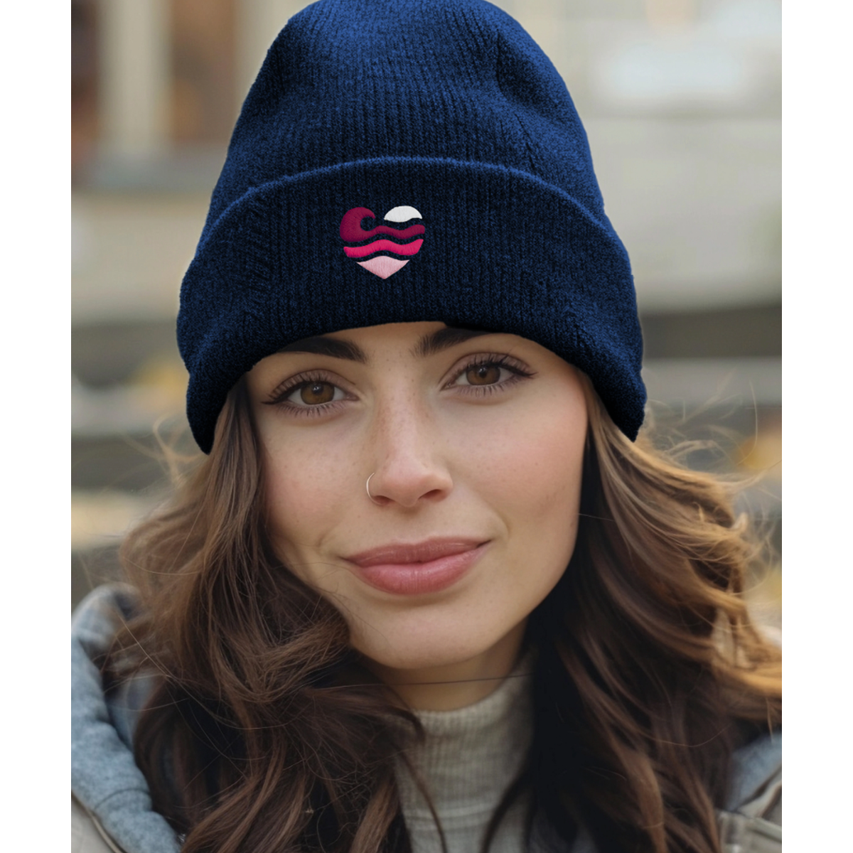 Wellenherz Beanie Stick