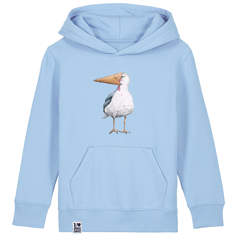 Leuchtendes Meer: Eisvogel Hoodie Kids
