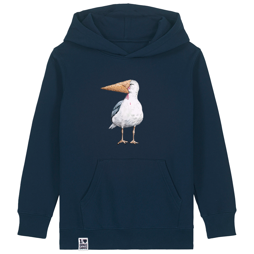 Leuchtendes Meer: Eisvogel Hoodie Kids