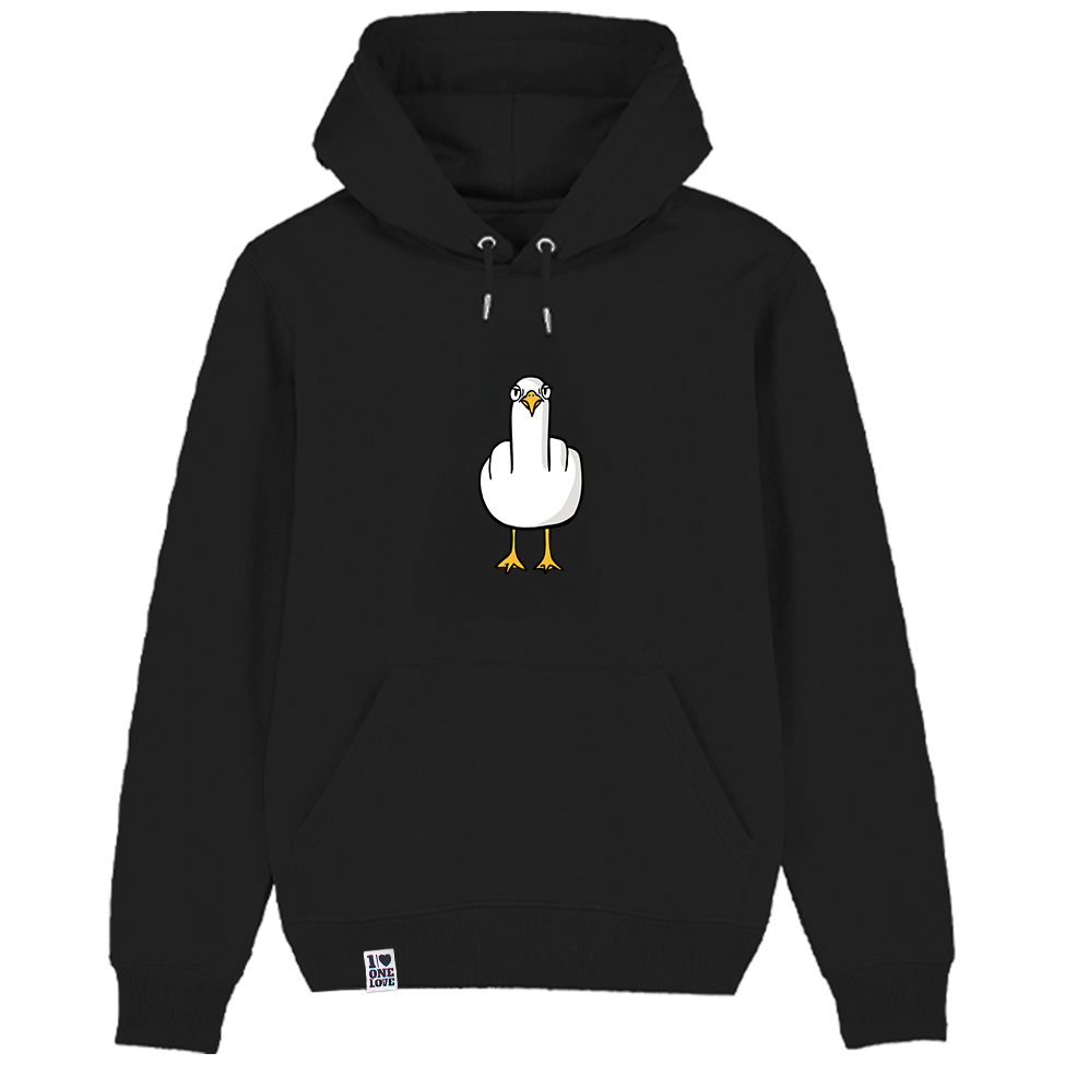 F**k You Möwe - Unisex Hoodie | 100% Bio-Baumwolle | Backprint